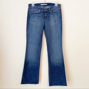 Joe’s Jeans Socialite Fray Hem Flare Blue Jeans 28